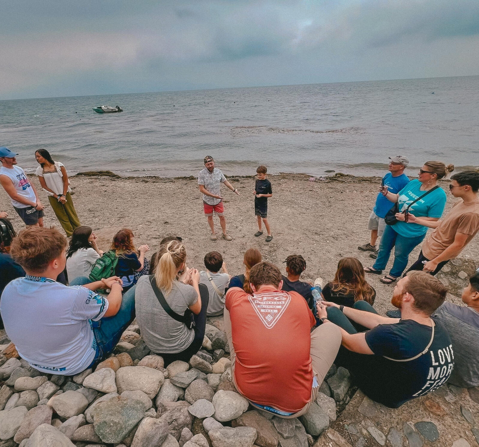 Family on Mission Baptism at the Lake